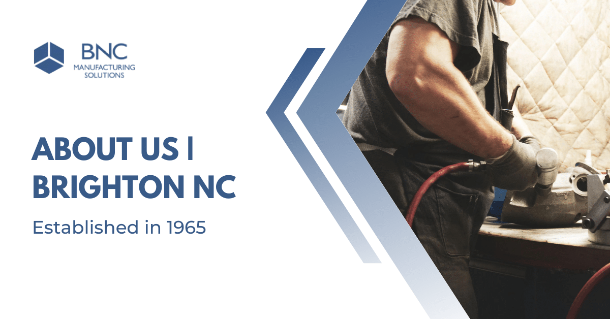 A Man Working With A Power Tool | About Brighton NC Machine Corporation